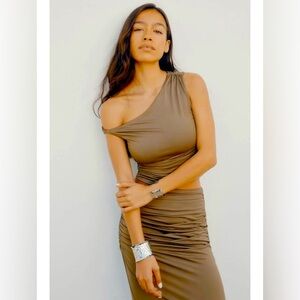 NWT *Black* Rowen One Shoulder Draped Top